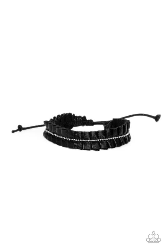 Paparazzi Bracelets - Hard to Pleats - Black
