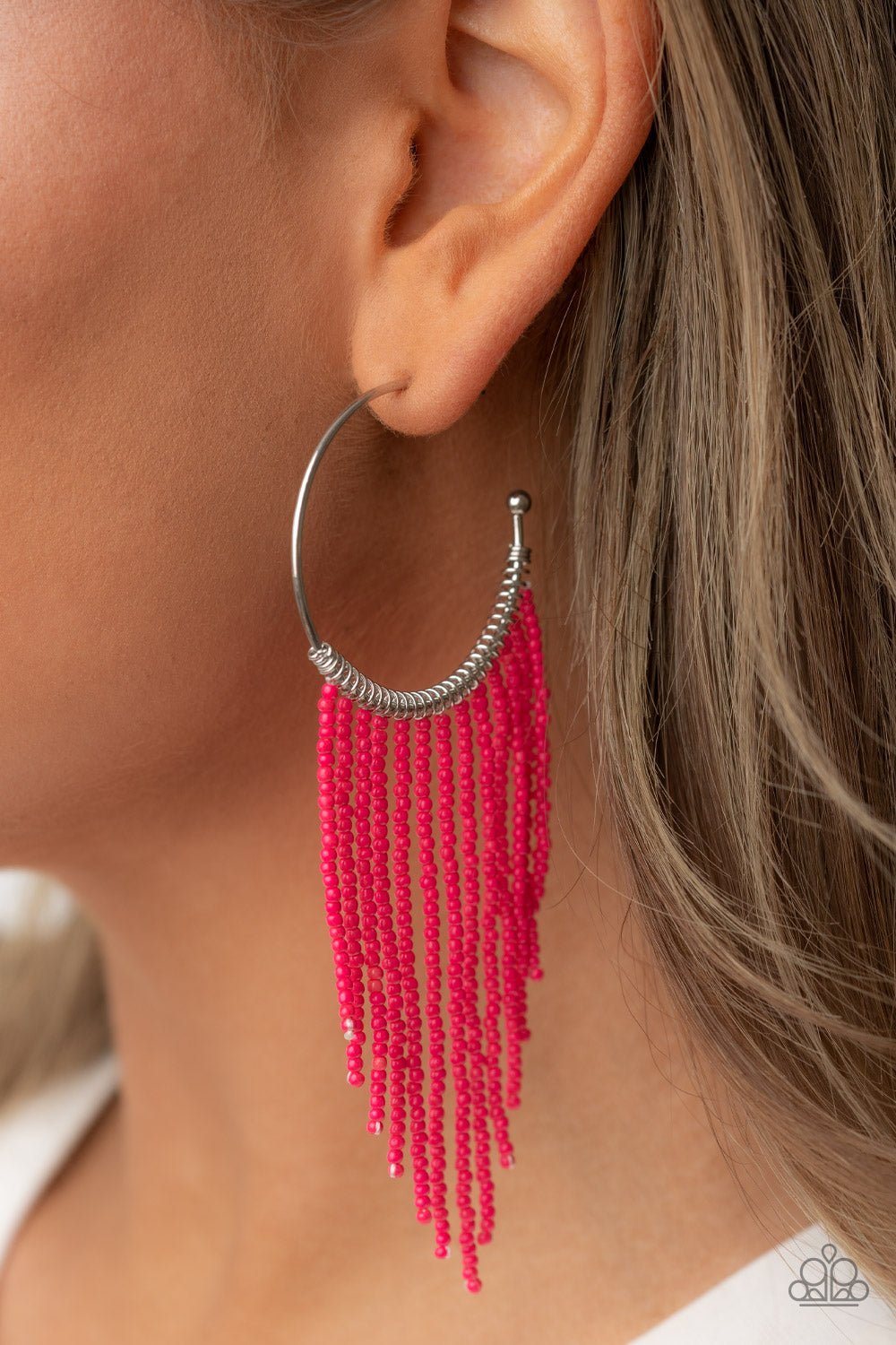 Paparazzi Earrings - Saguaro Breeze - Pink