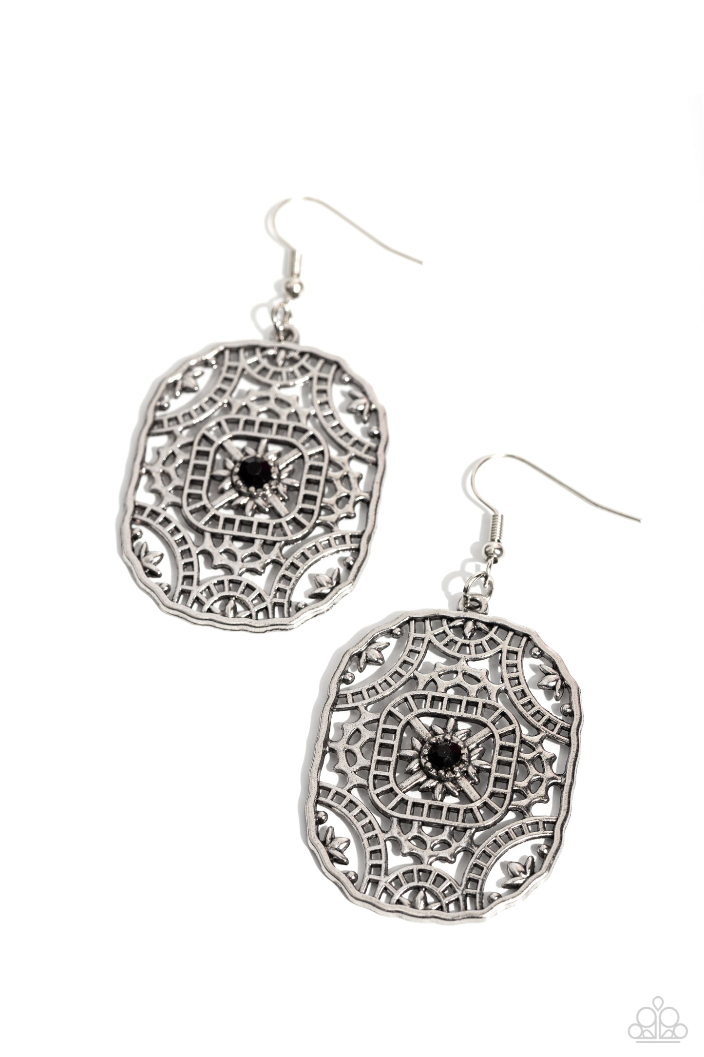 Paparazzi Earrings - Greco-Roman Romance - Black