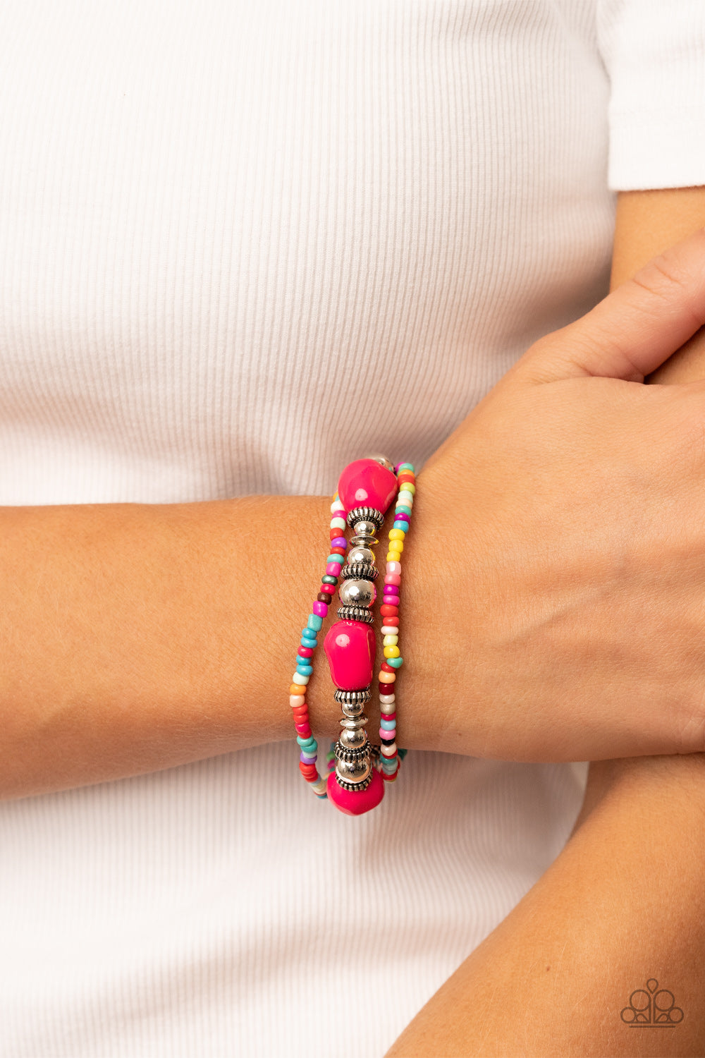 Paparazzi Bracelets - Confidently Crafty - Pink