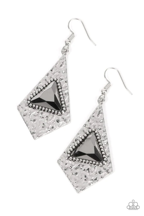 Paparazzi Earrings - Cosmic Destination - Silver