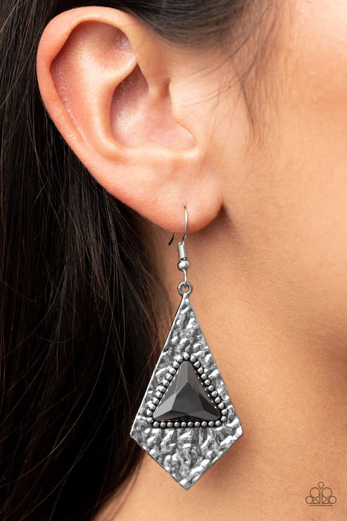 Paparazzi Earrings - Cosmic Destination - Silver