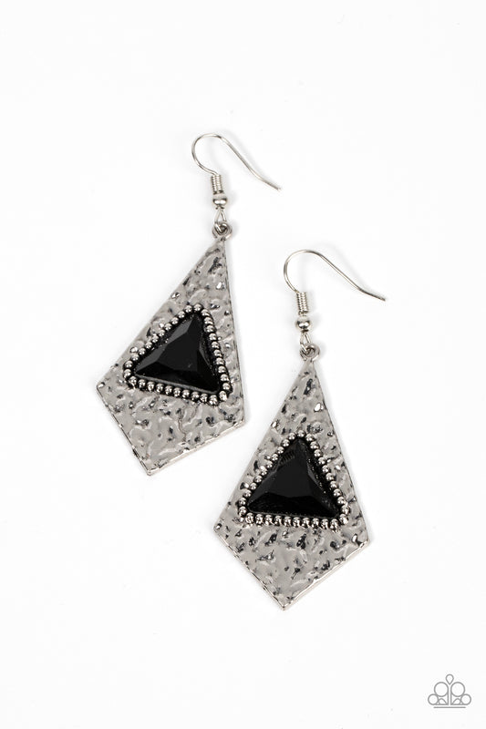 Paparazzi Earrings - Cosmic Destination - Black