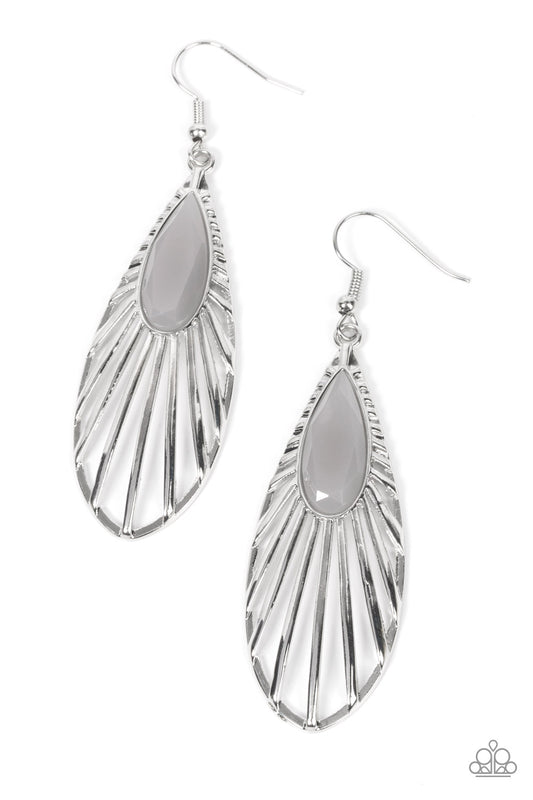 Paparazzi Earrings - Wing-A-Ding-Ding - Silver