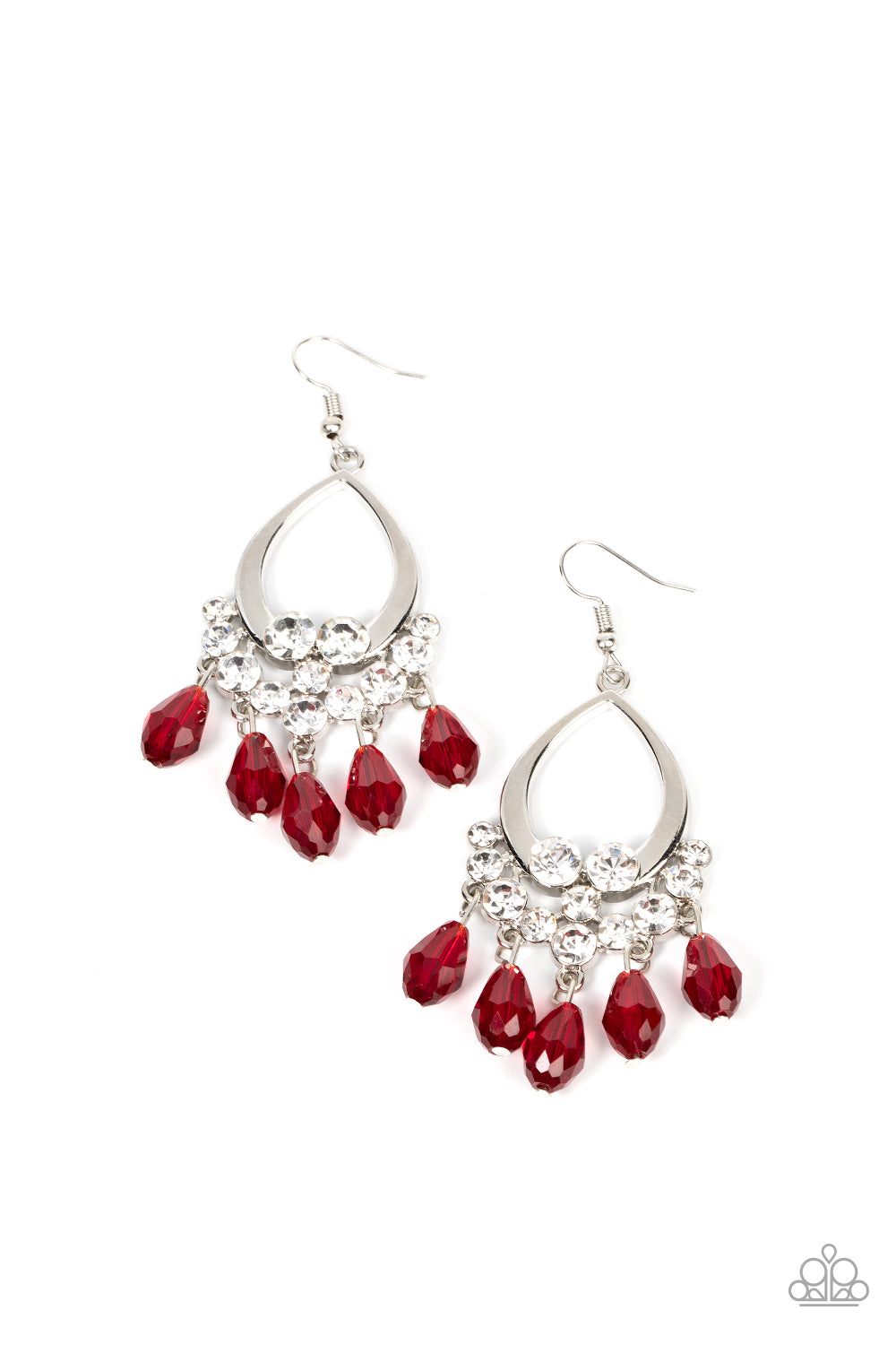 Paparazzi Earrings - Famous Fashionista - Red