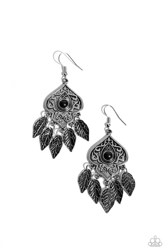 Paparazzi Earrings - Desert Canopy - Black
