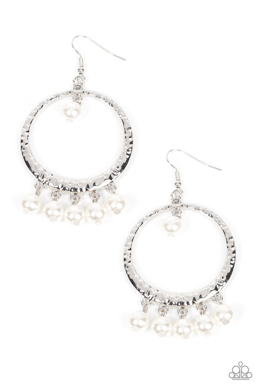 Paparazzi Earrings - Luscious Luxury - White
