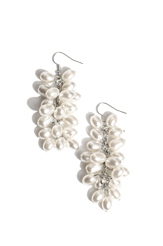 Paparazzi Earrings - Pearl Posse - White