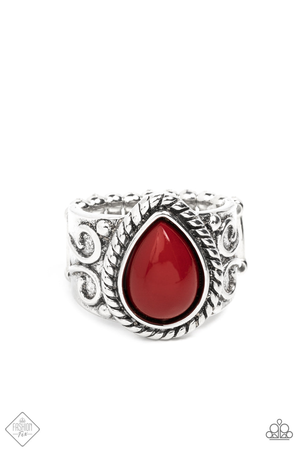 Paparazzi Rings - Maritime Mirage - Red - Fashion Fix January 2022