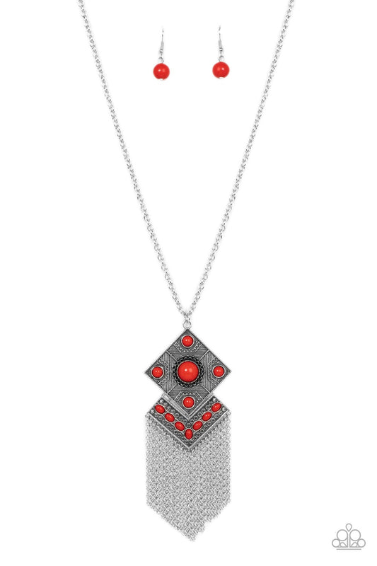 Paparazzi Necklaces - Kite Flight - Red