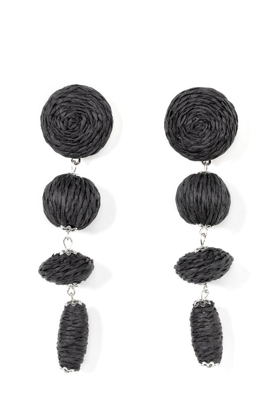 Paparazzi Earrings - Twine Tango - Black