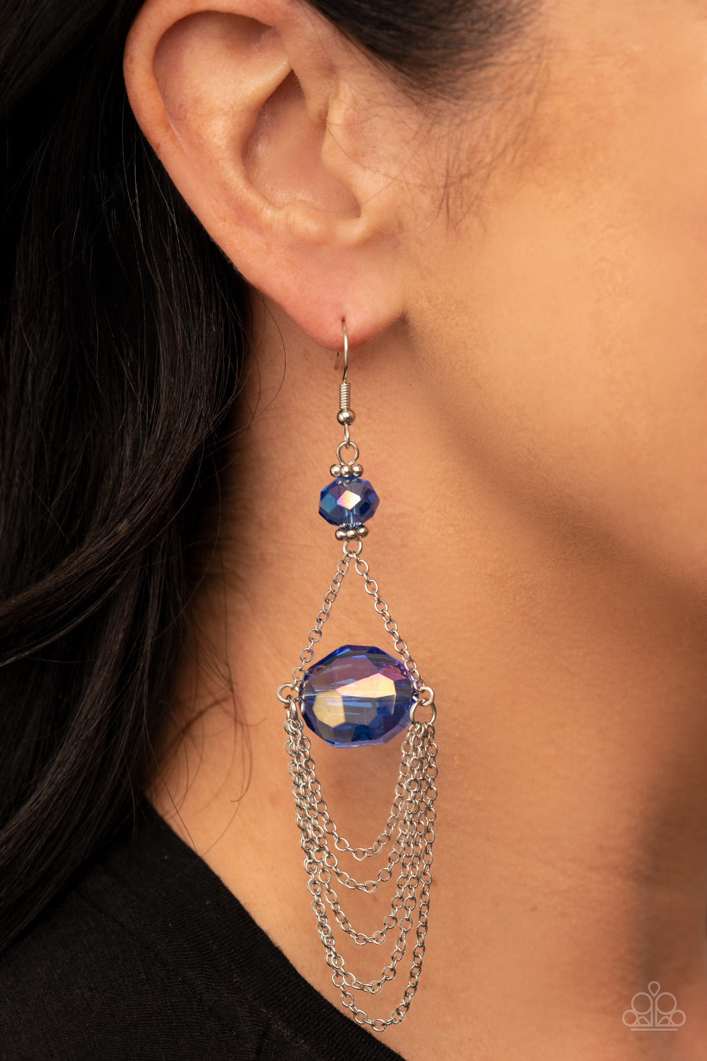 Paparazzi Earrings - Ethereally Extravagant - Blue
