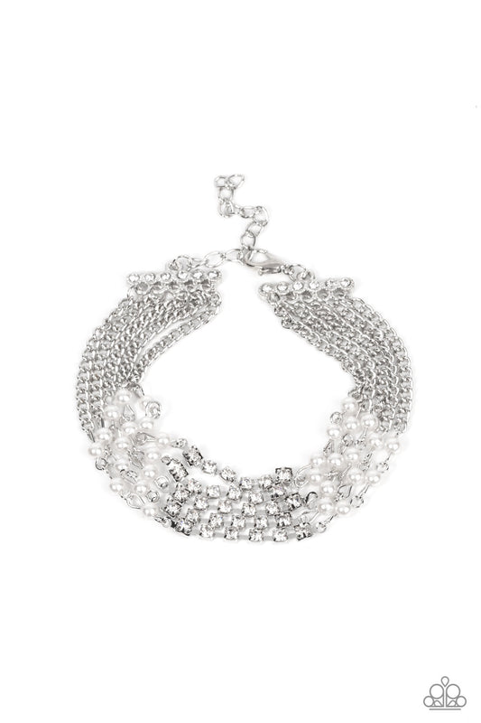 Paparazzi Bracelets - Experienced in Elegance - White