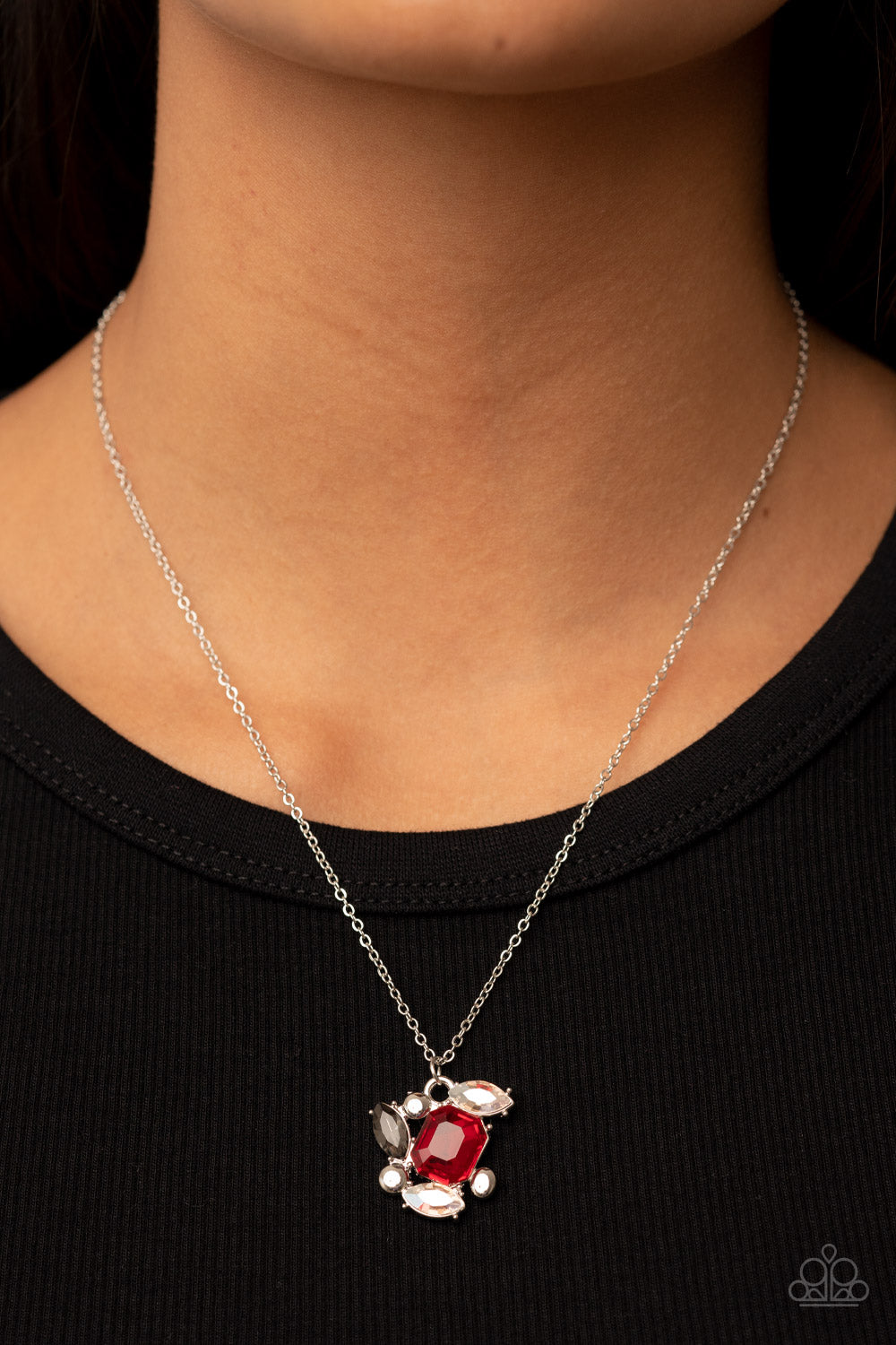 Paparazzi Necklaces - Prismatic Projection - Red