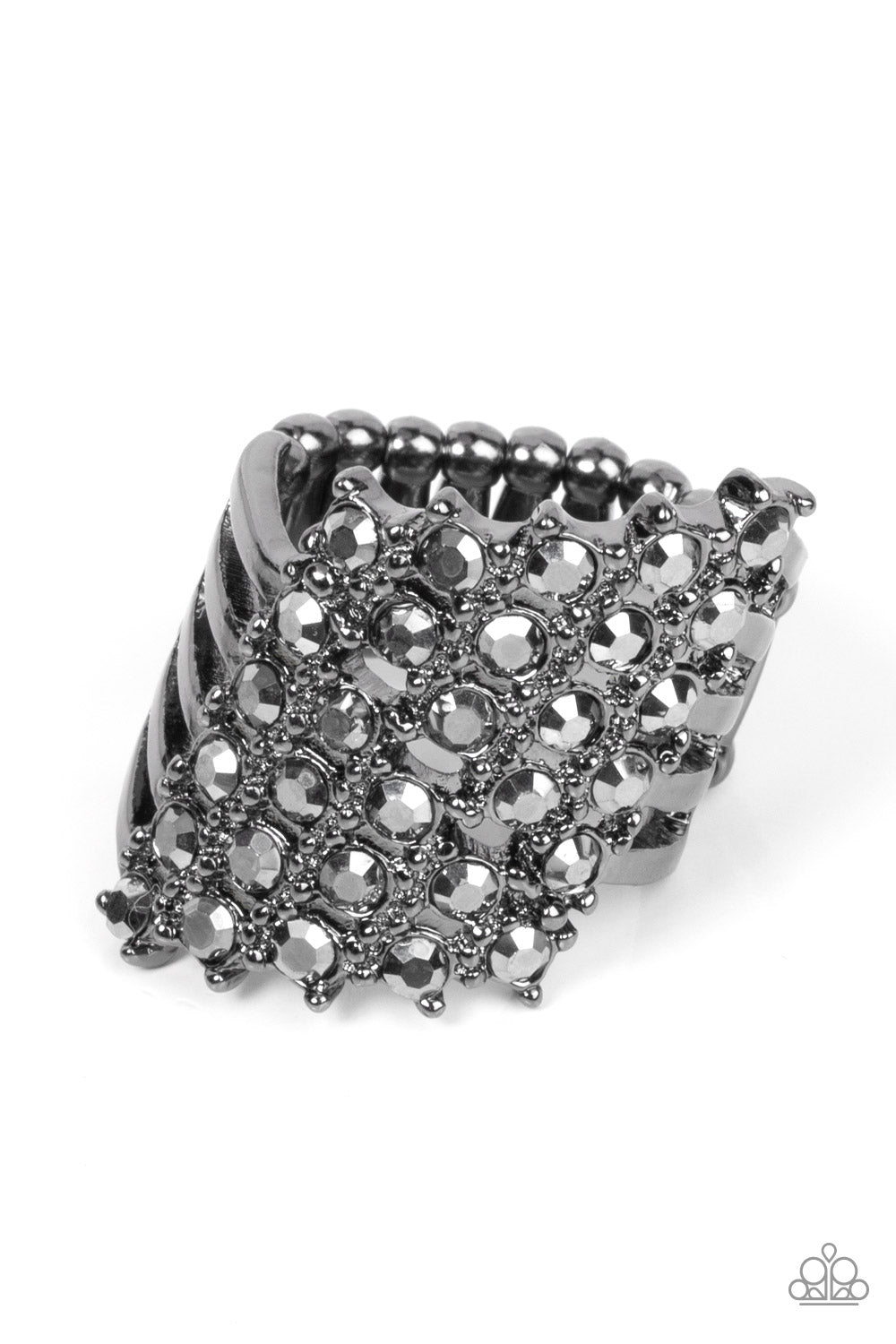 Paparazzi Rings - Slanted Smolder - Black