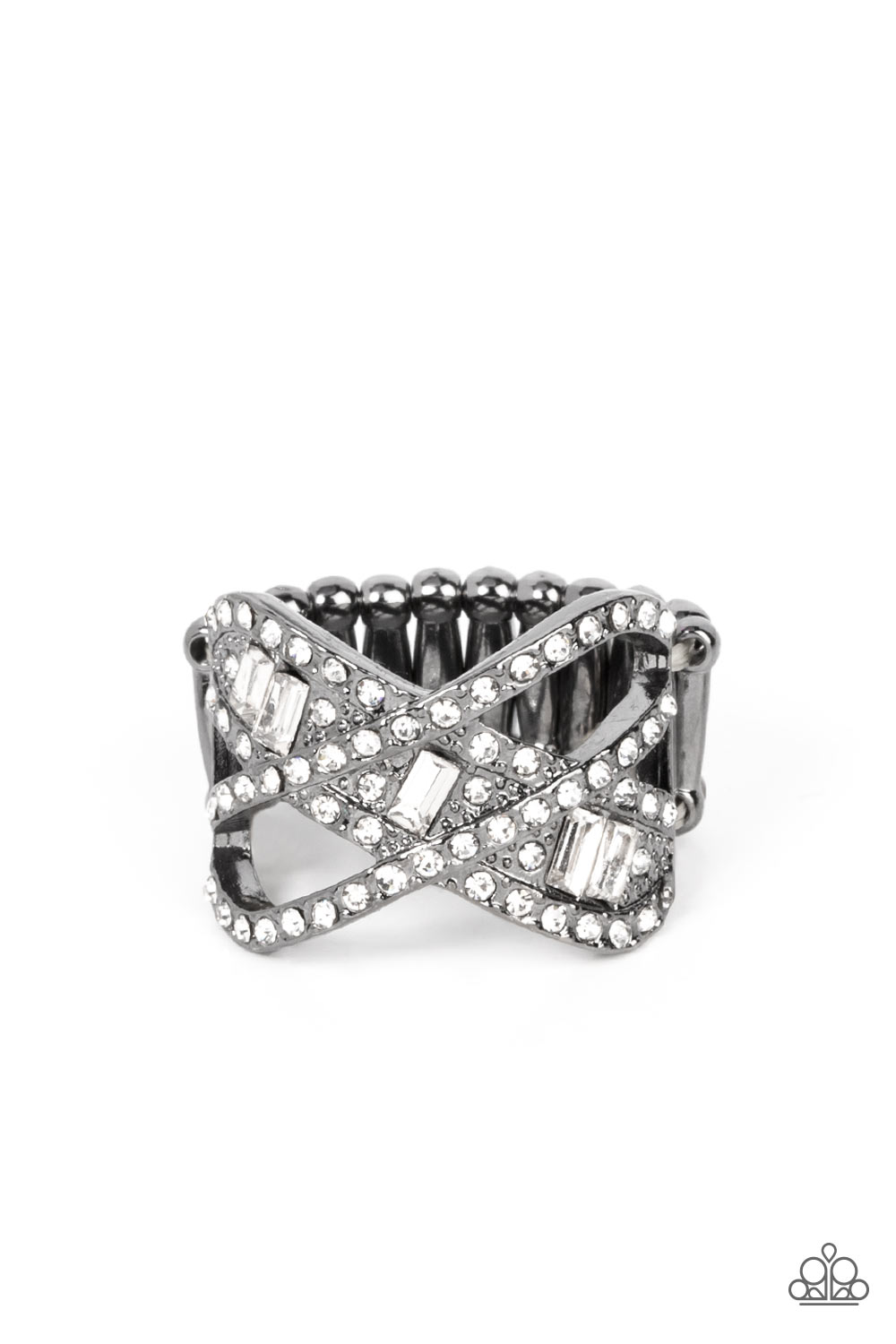 Paparazzi Rings - Triple Threat Twinkle - Black