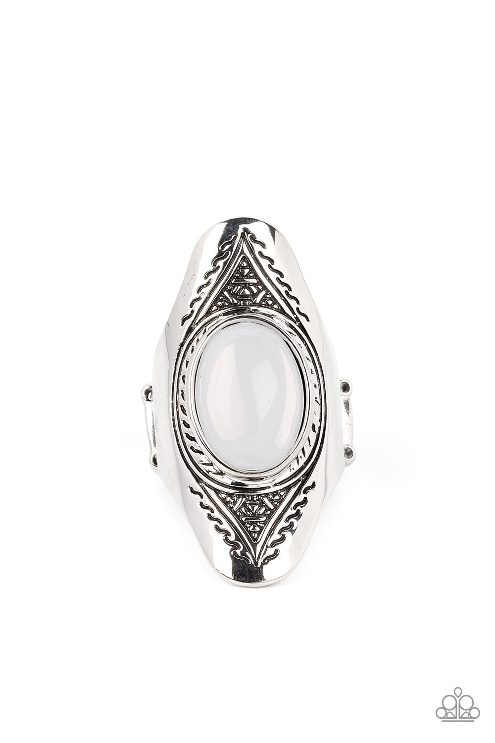 Paparazzi Rings - Pyramid Passage - White