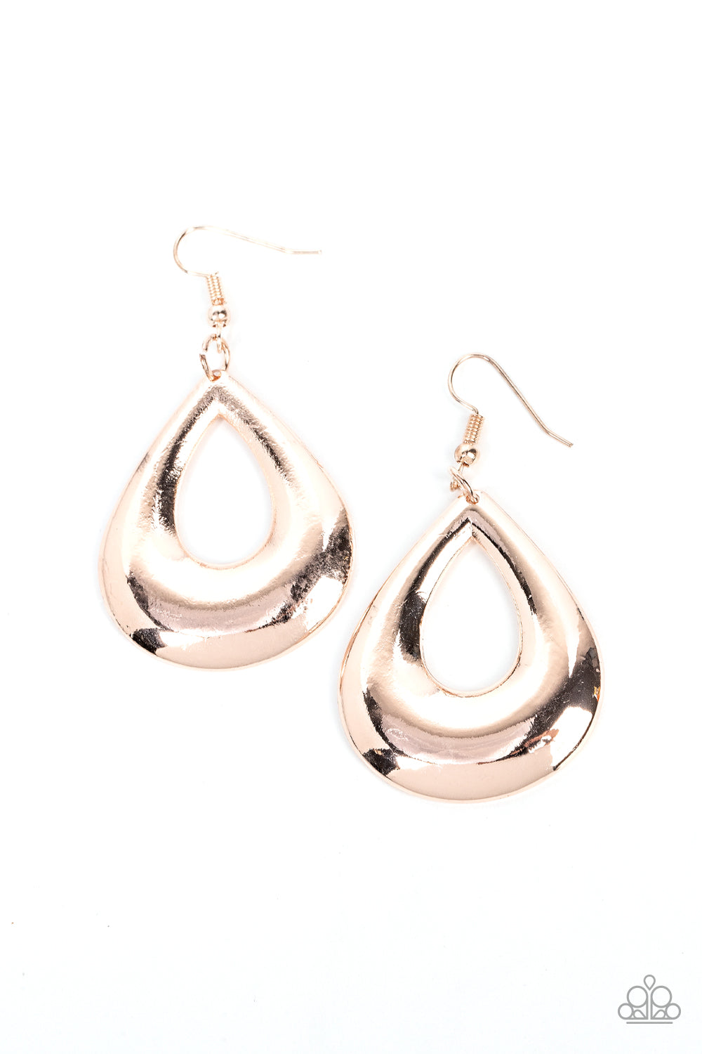 Paparazzi Earrings - Laid-Back Leisure - Rose Gold