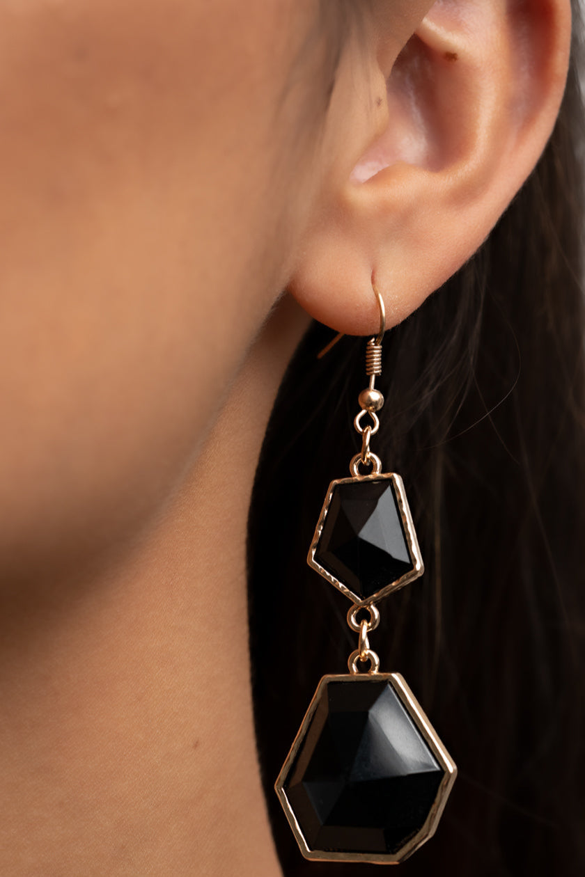 Paparazzi Earrings - Rio Relic - Black