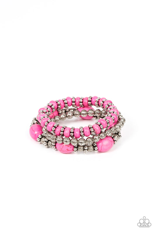 Paparazzi Bracelets - Taken by Sandstorm - Pink