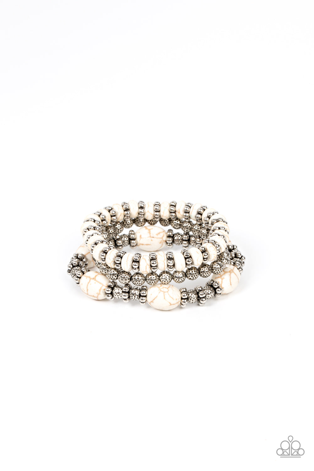 Paparazzi Bracelets - Take by Sandstorm - White