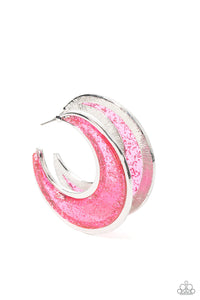 Paparazzi Earrings - Charismatically Curvy - Pink