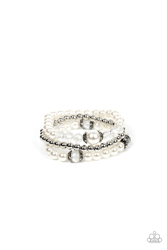 Paparazzi Bracelets - Positively Polished - White