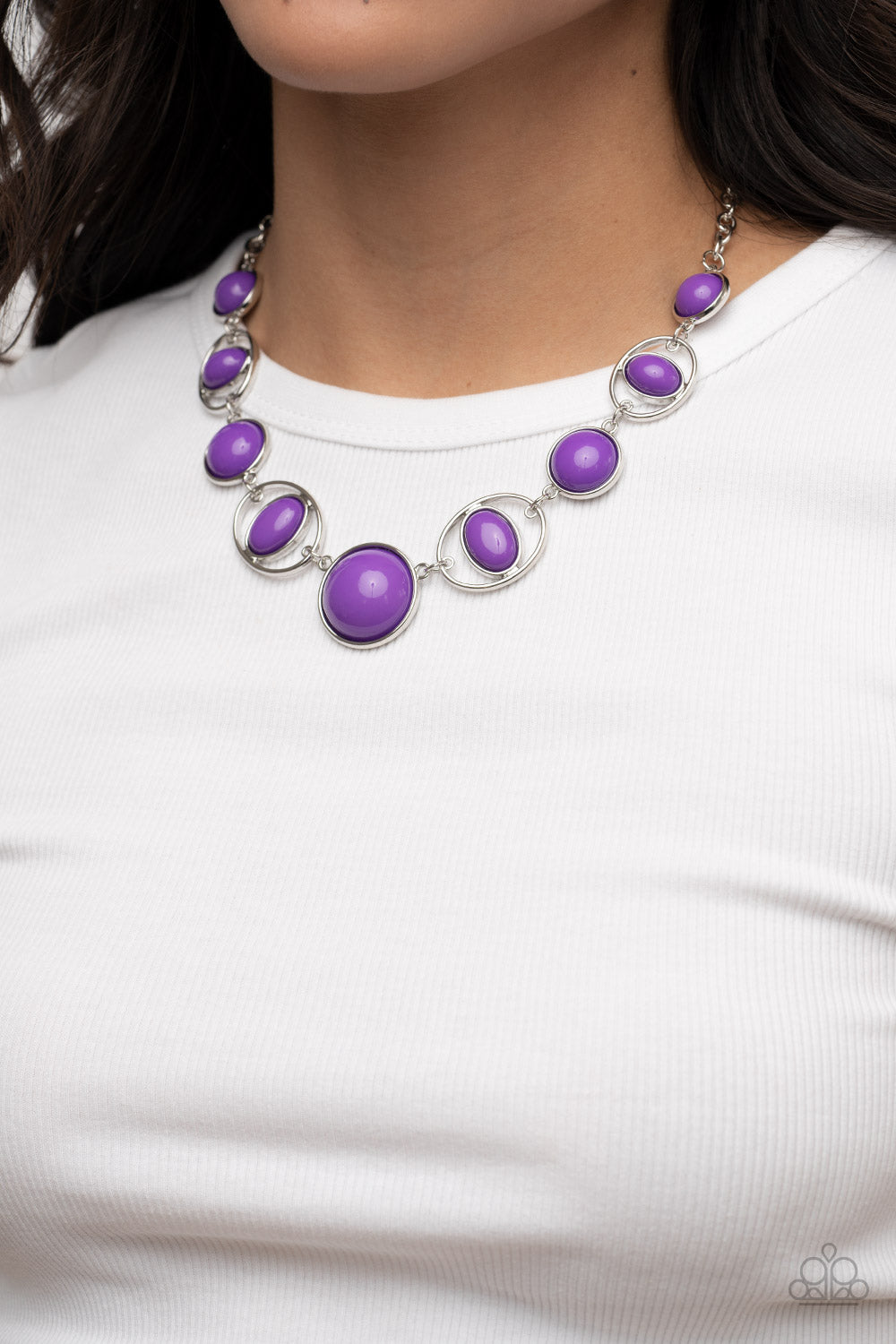 Paparazzi Necklaces - Eye of the Bead-holder - Purple