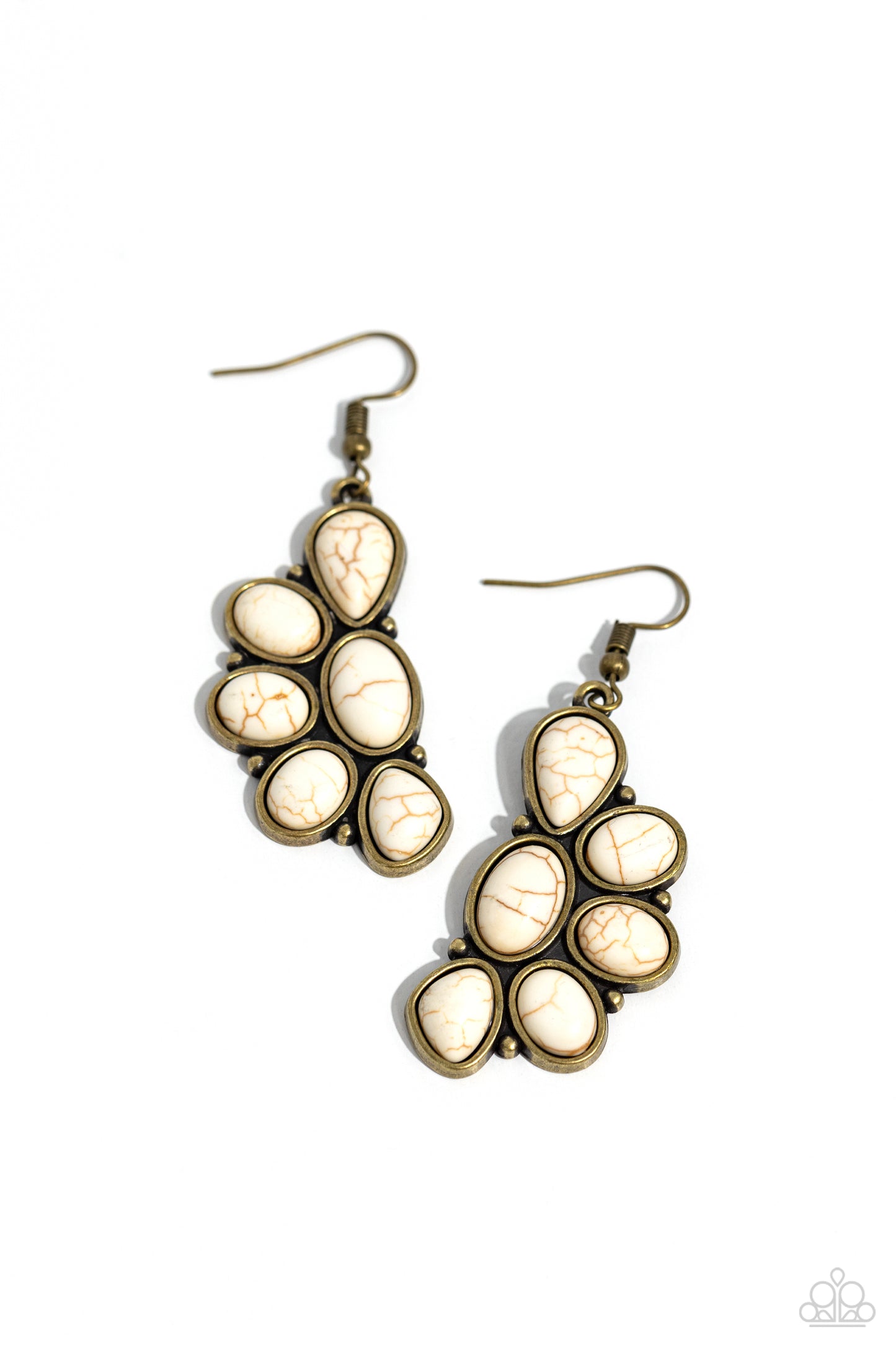 Paparazzi Earrings - Havasu Hideaway - Brass