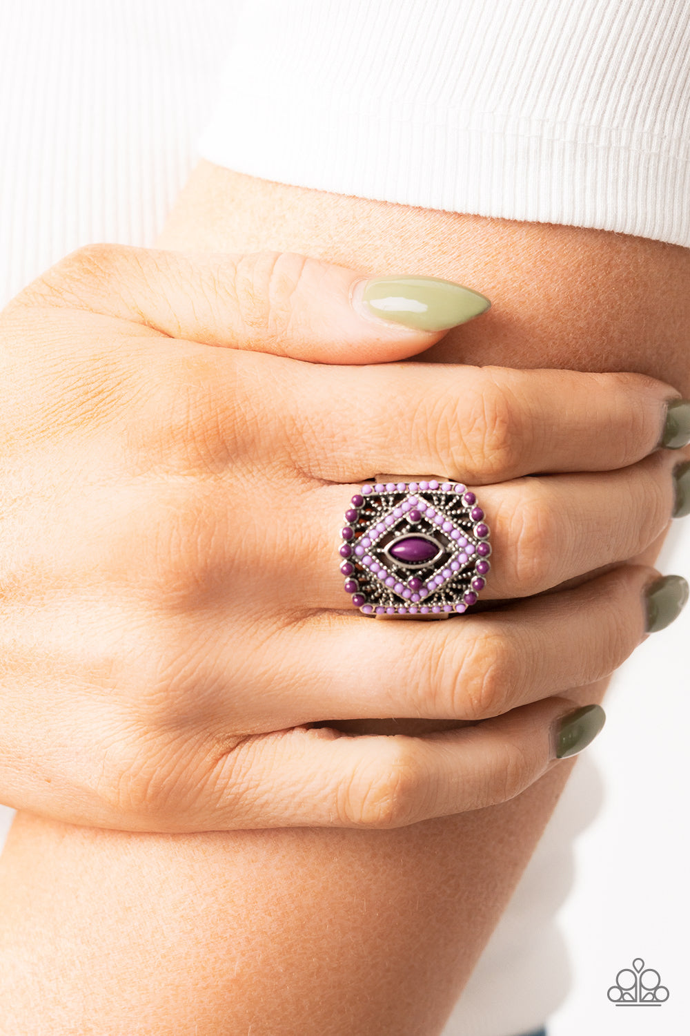 Paparazzi Rings - Amplified Aztec - Purple