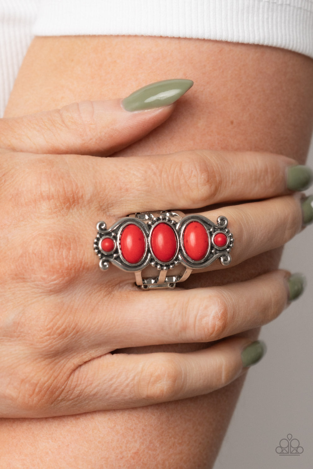 Paparazzi Rings - Roswell Relic - Red