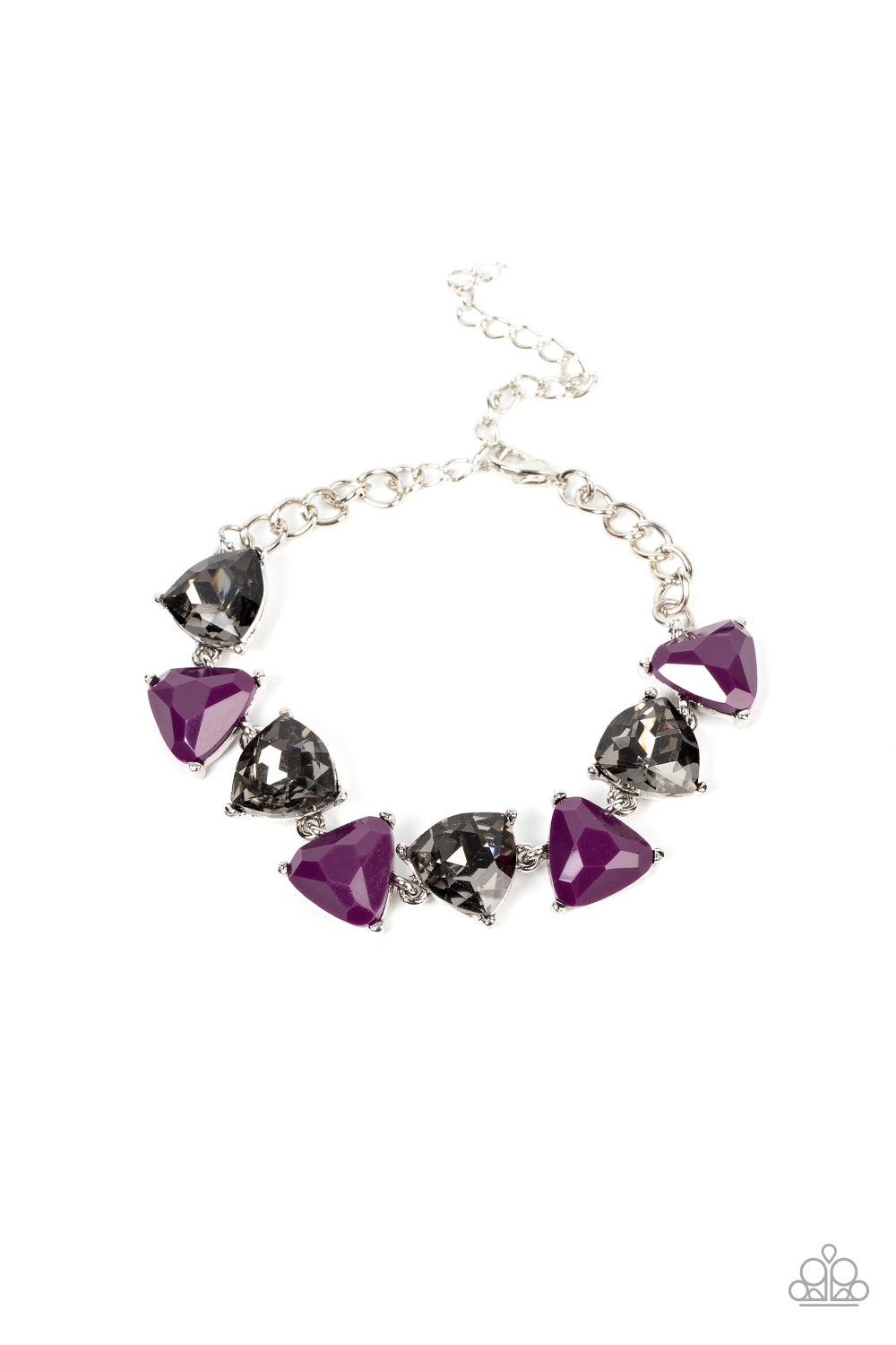 Paparazzi Bracelets - Pumped up Prisms - Purple