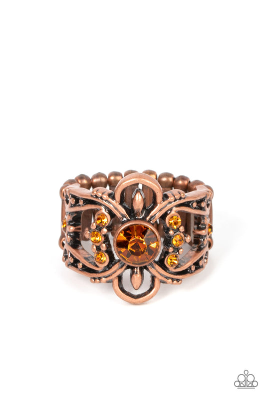Paparazzi Rings - We Wear Crowns Here - Copper