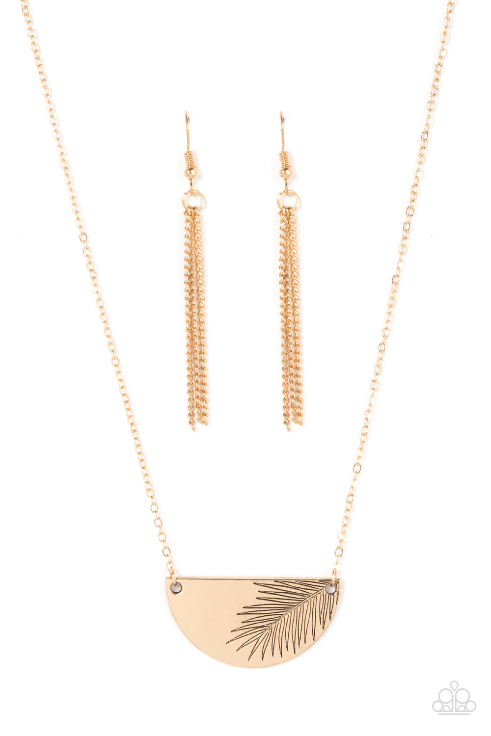 Paparazzi Necklaces - Cool, Palm, and Collected - Gold