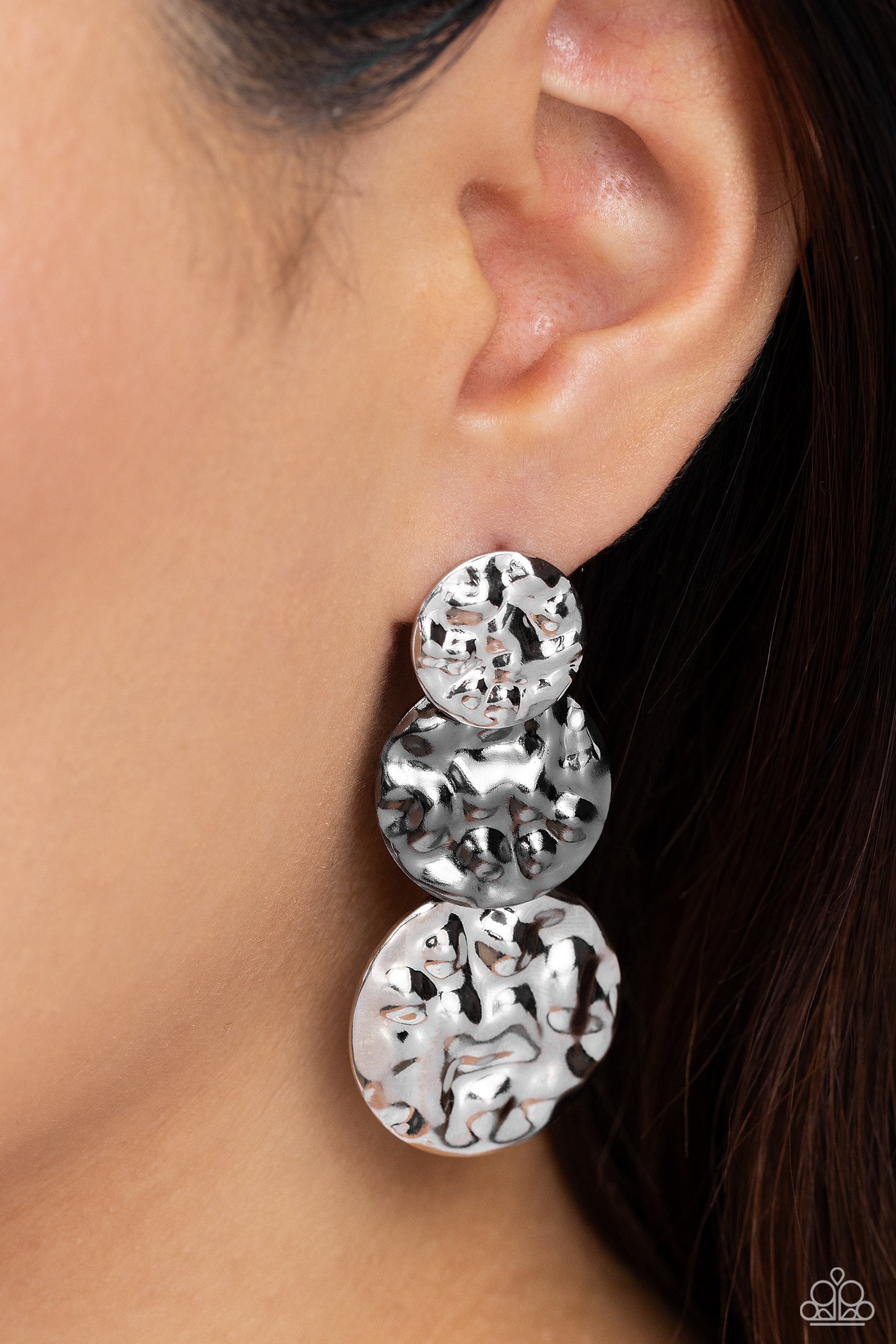 Paparazzi Earrings - Triple Threat Texture - Multi
