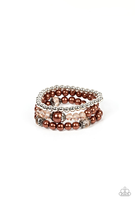 Paparazzi Bracelets - Positively Polished - Brown