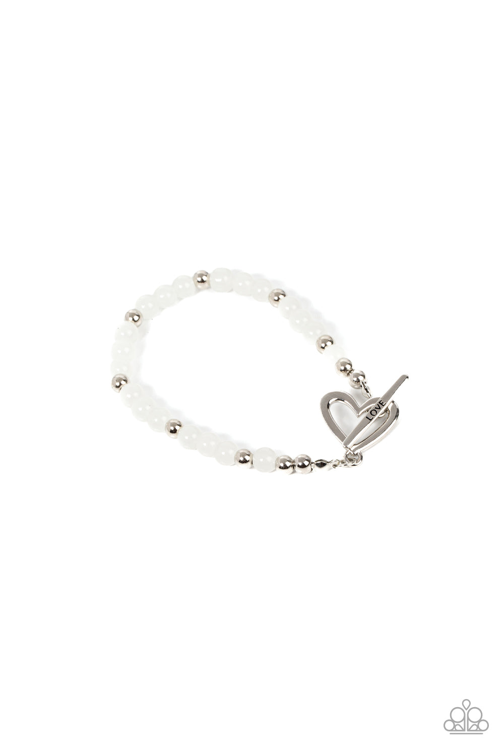 Paparazzi Bracelets - Following My Heart - White