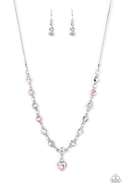 Paparazzi Necklaces - True Love Trinket - Pink