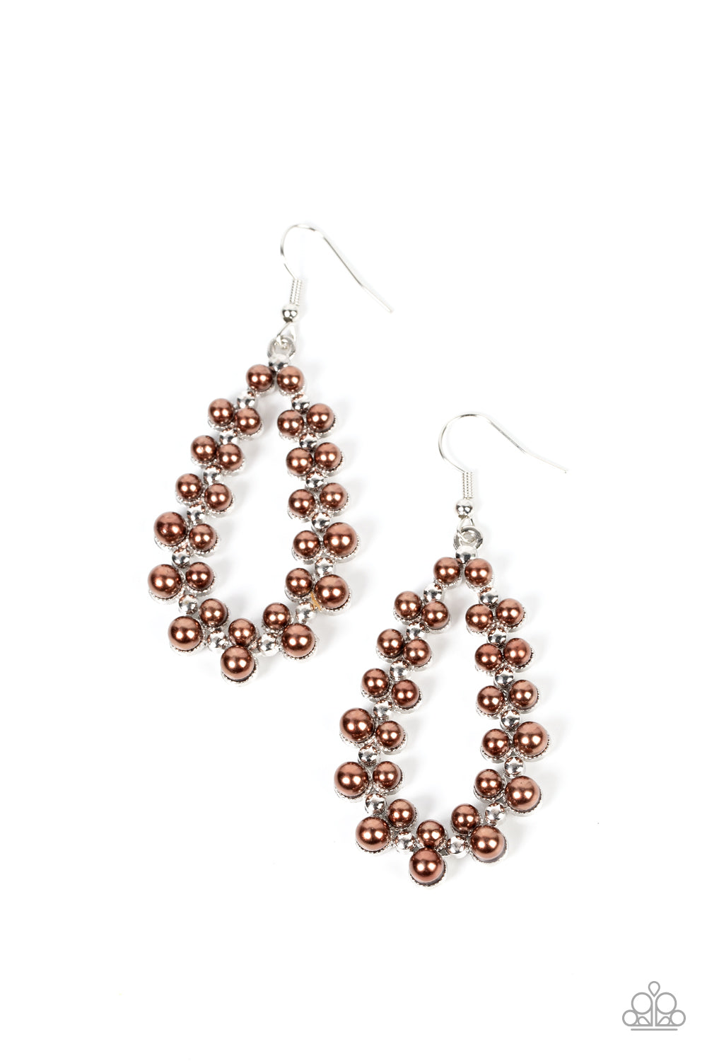 Paparazzi Earrings - Absolutely Ageless - Brown
