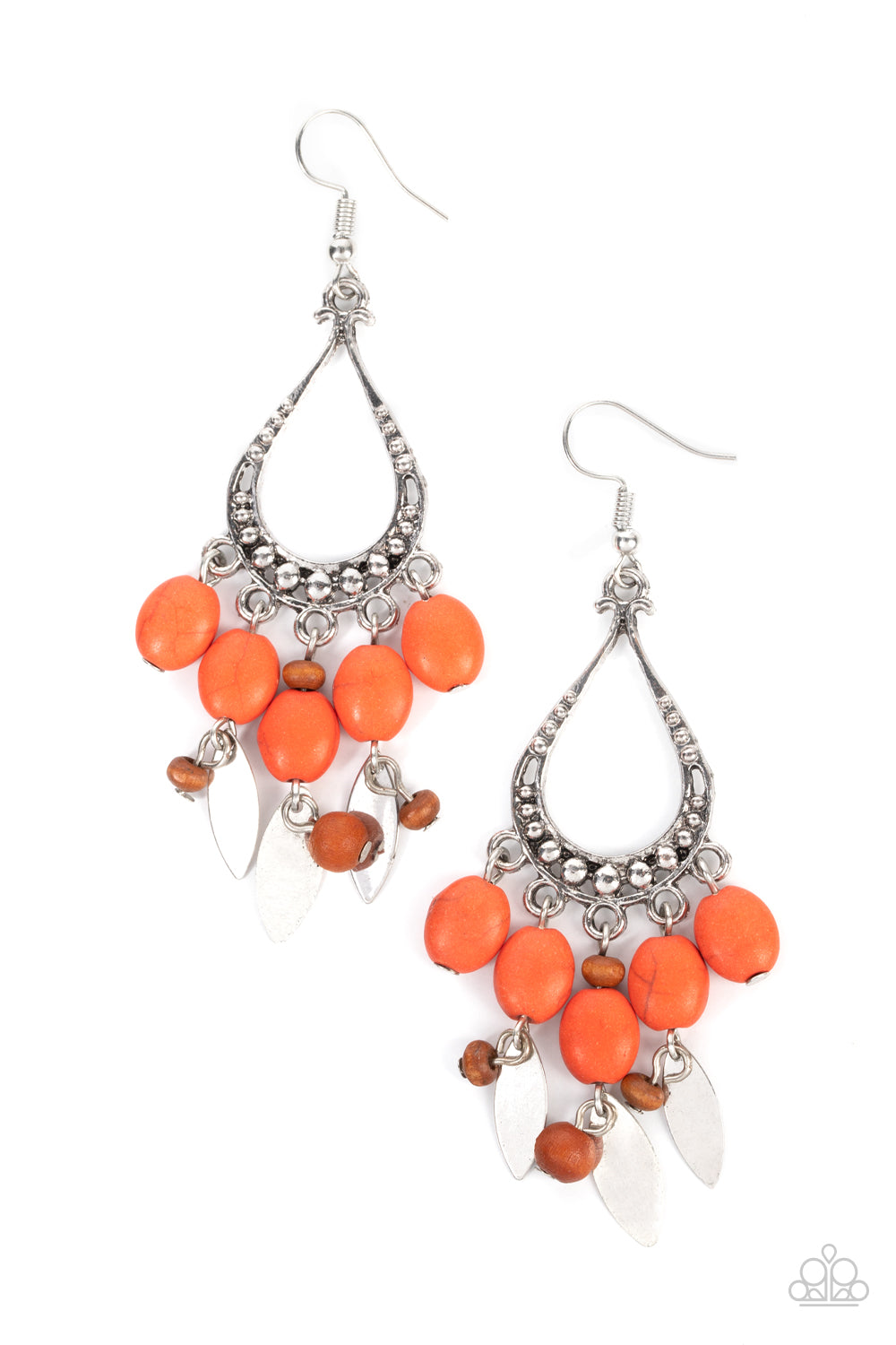 Paparazzi Earrings - Adobe Air - Orange