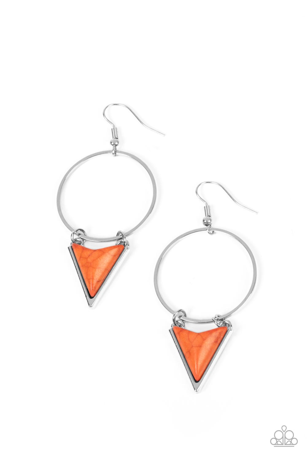 Paparazzi Earrings - Sahara Shark - Orange