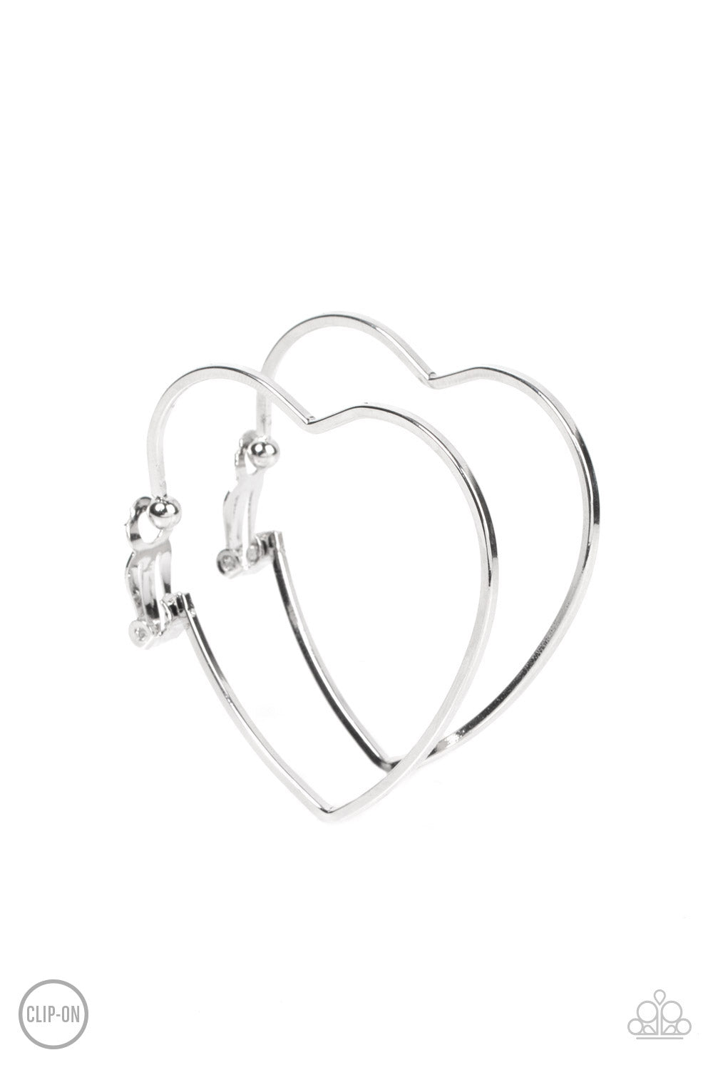 Paparazzi Earrings - Harmonious Hearts - Silver