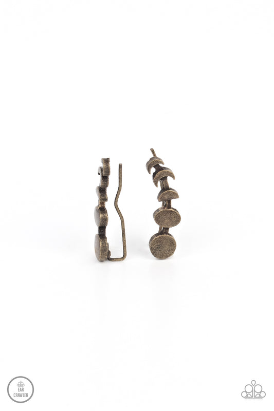 Paparazzi Earrings - Its Just a Phase - Brass