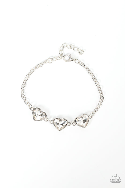 Paparazzi Bracelets - Little Heartbreaker - White