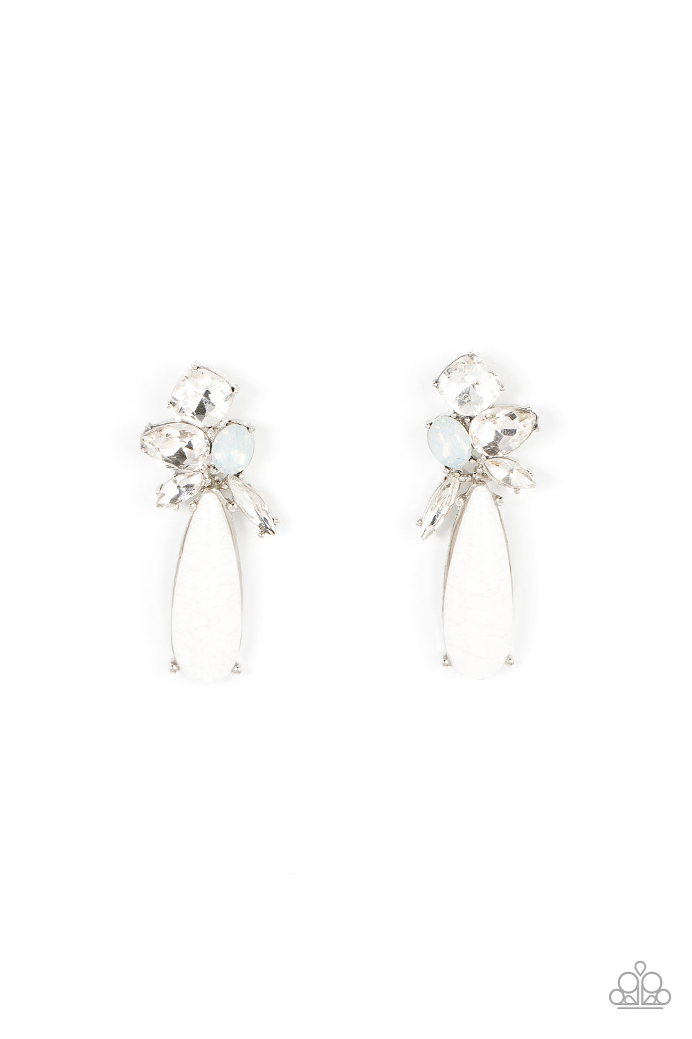 Paparazzi Earrings - DIY Dazzle - White