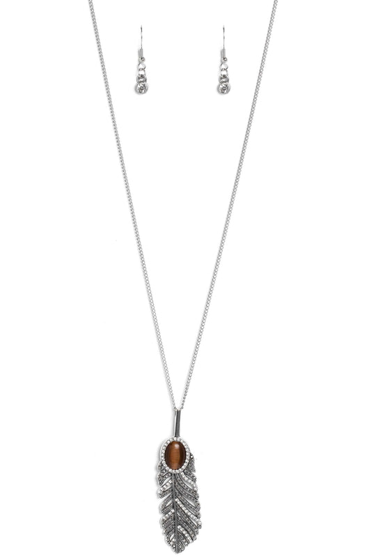 Paparazzi Necklaces - Pure QUILL-Power - Brown