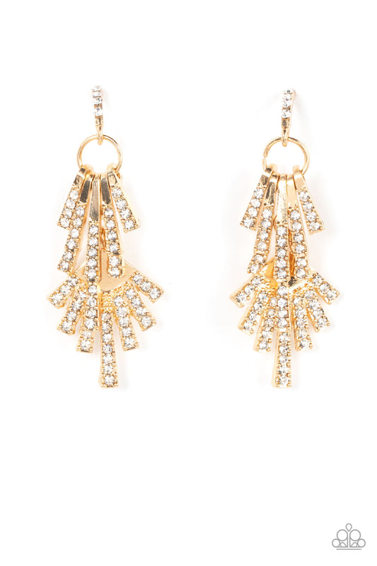 Paparazzi Earrings - Fan of Glam - Gold