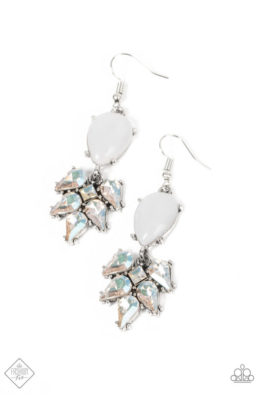 Paparazzi Earrings - Ethereal Effervescence - White - Fashion Fix
