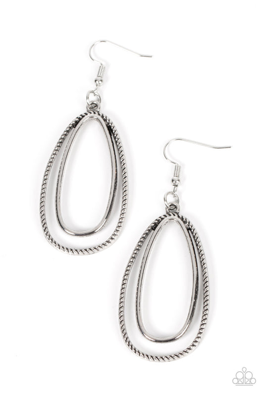 Paparazzi Earrings - Lend Me Your Lasso - Silver