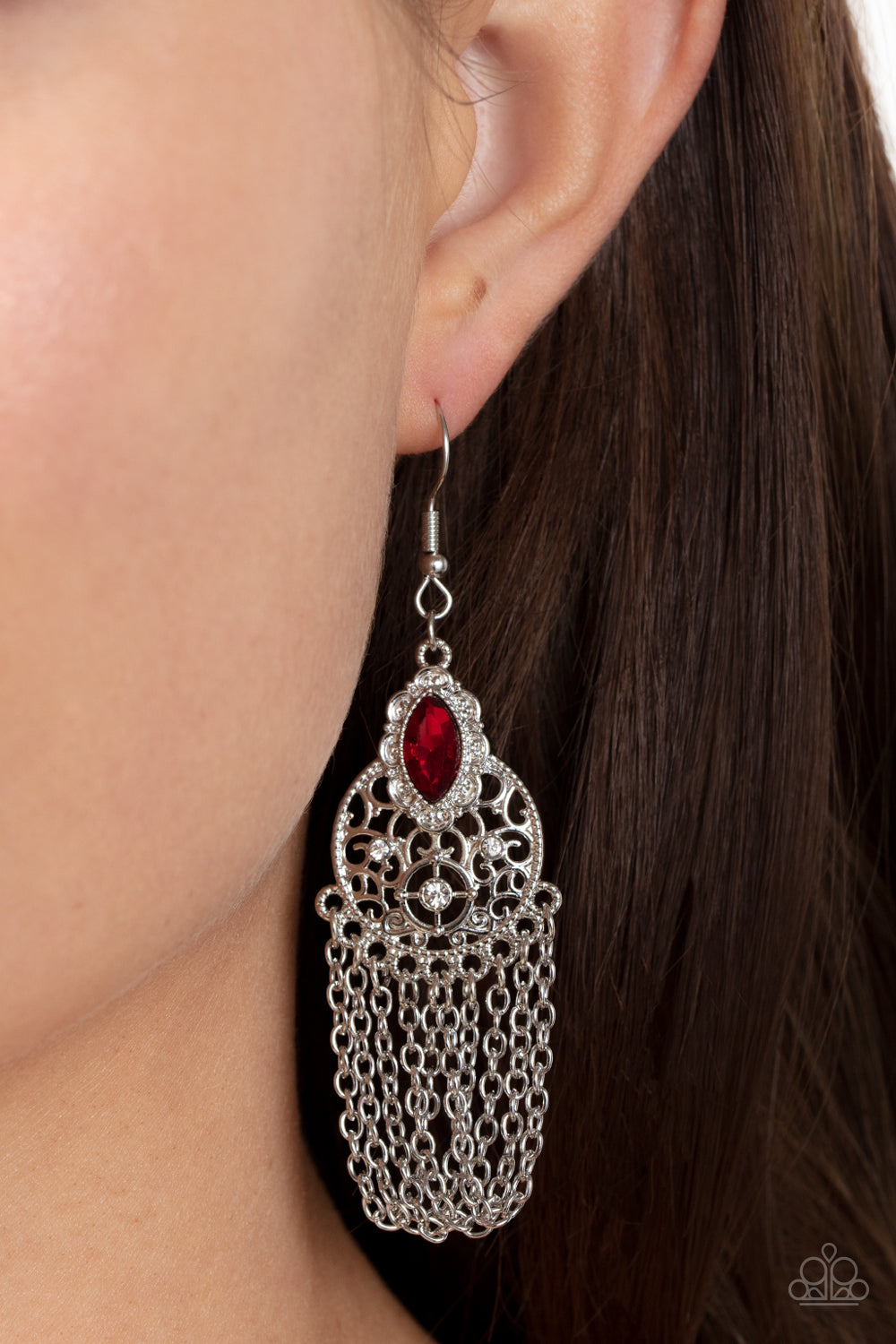 Paparazzi Earrings - for CHIME - Red